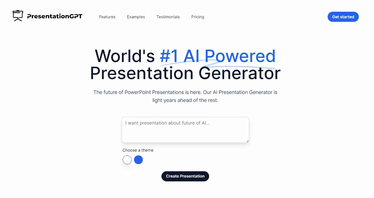 Preview of PresentationGPT