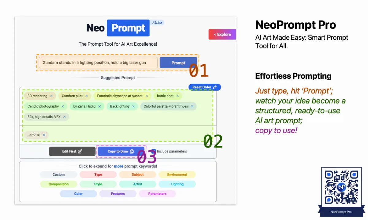 Preview of NeoPrompt Pro
