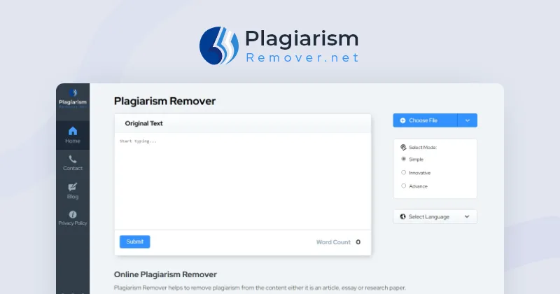 Preview of Plagiarism Remover