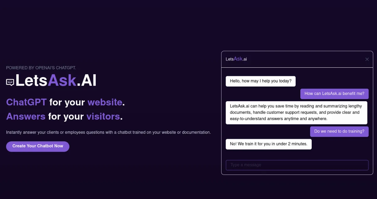 Preview of LetsAsk.ai
