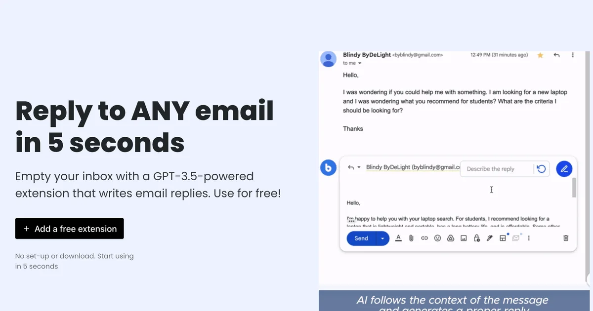 Preview of MailBuddy