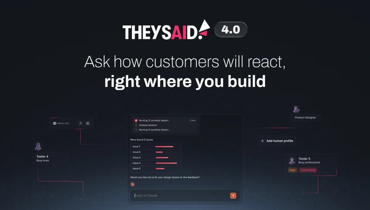 Preview of AI User Testing & Synthetic Testers