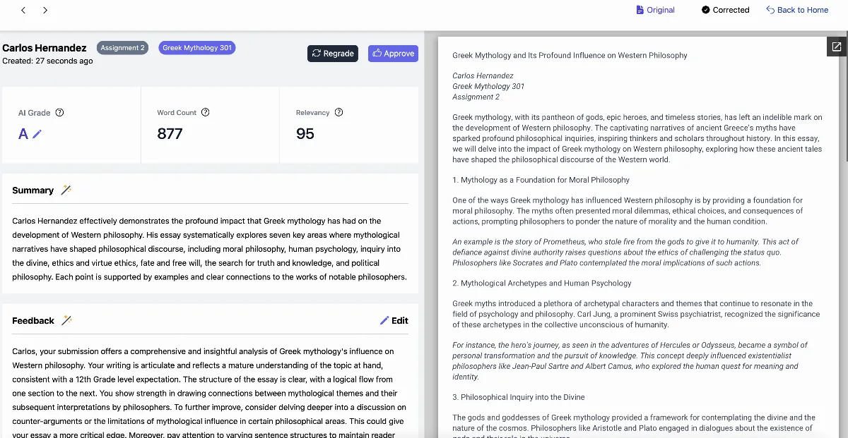 Preview of AI For Essay and Assignment Grading