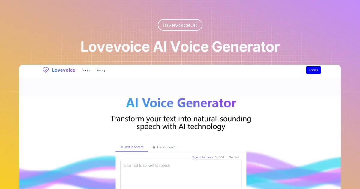 Preview of Lovevoice AI