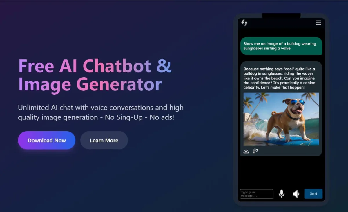 Preview of Free AI Chat & Image Generator
