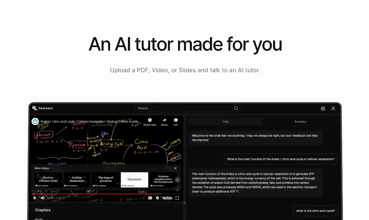 Preview of YouLearn AI