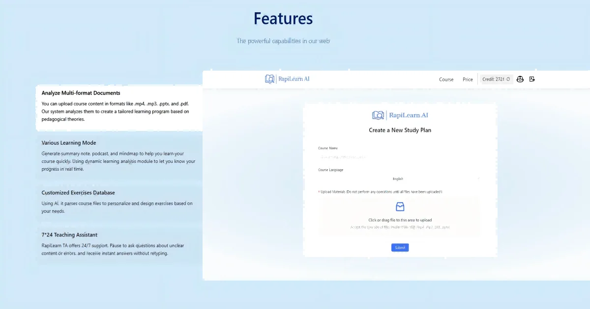 Preview of RapiLearn AI