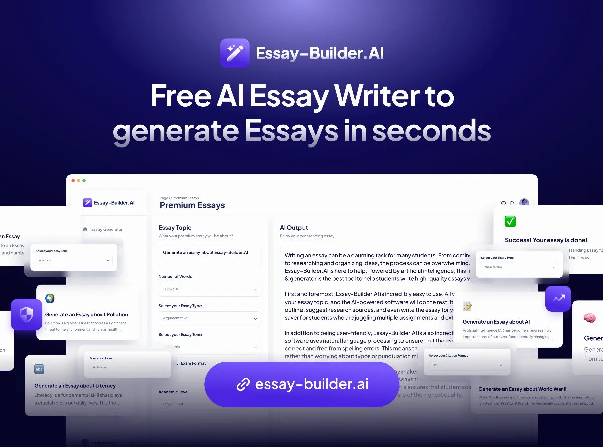 Preview of Essay-Builder.AI