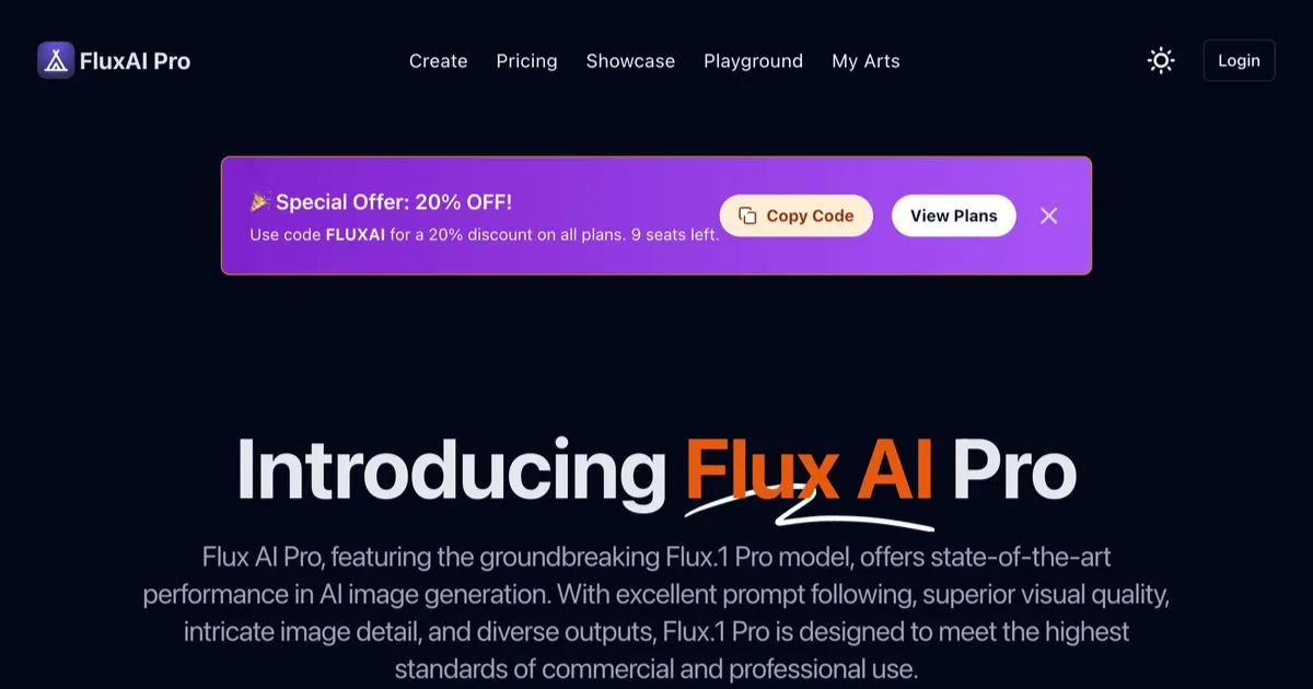 Preview of Flux AI Pro