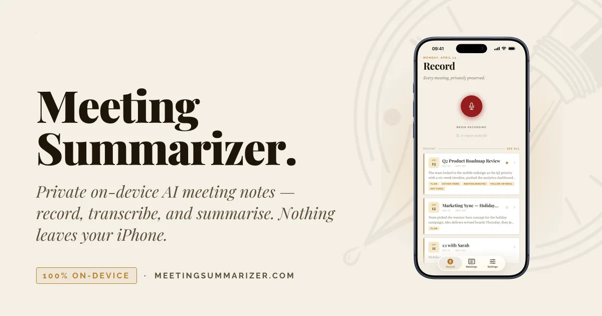 Preview of Meeting Summarizer
