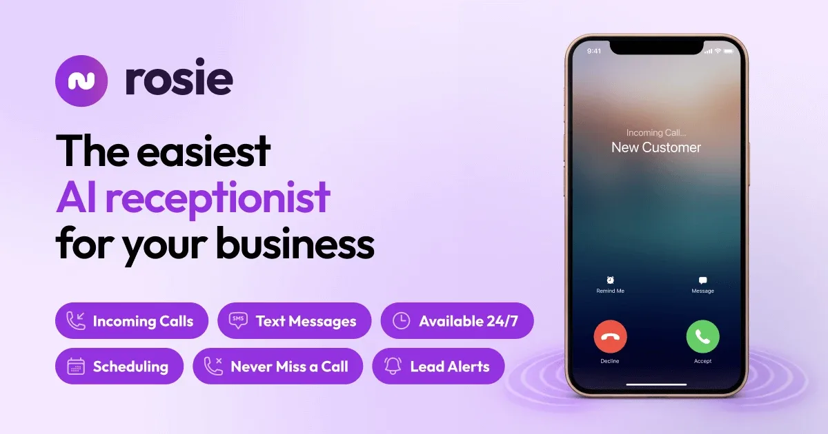 Preview of Rosie AI Call Answering Service