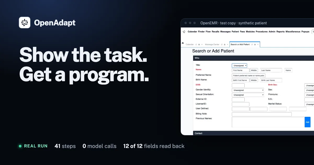 Preview of OpenAdapt