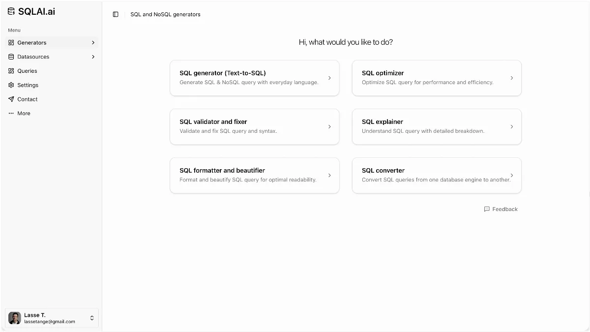 Preview of SQLAI.ai