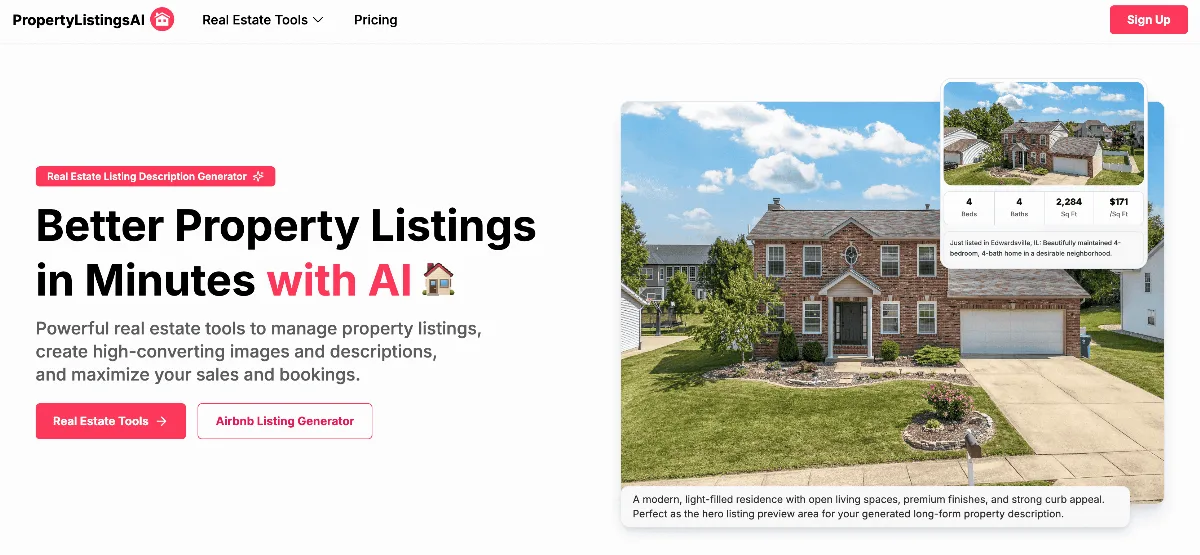 Preview of PropertyListingsAI