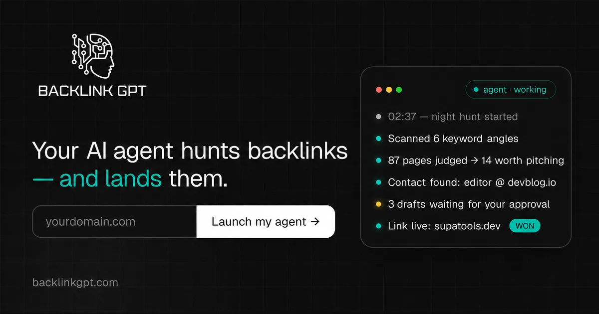 Preview of BacklinkGPT