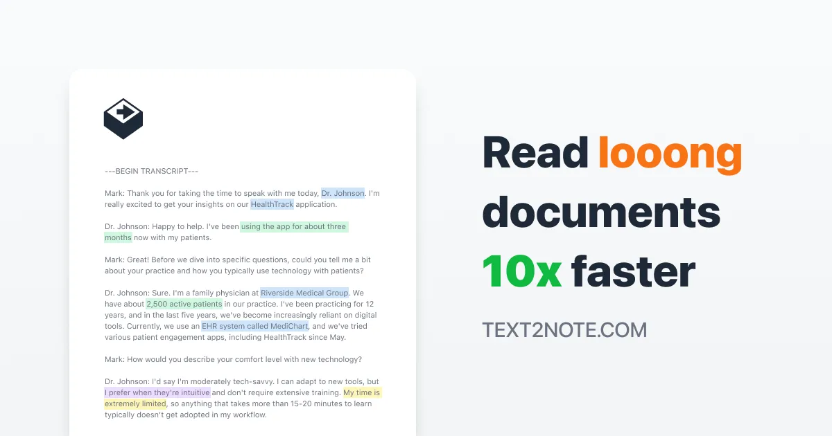 Preview of Text2Note