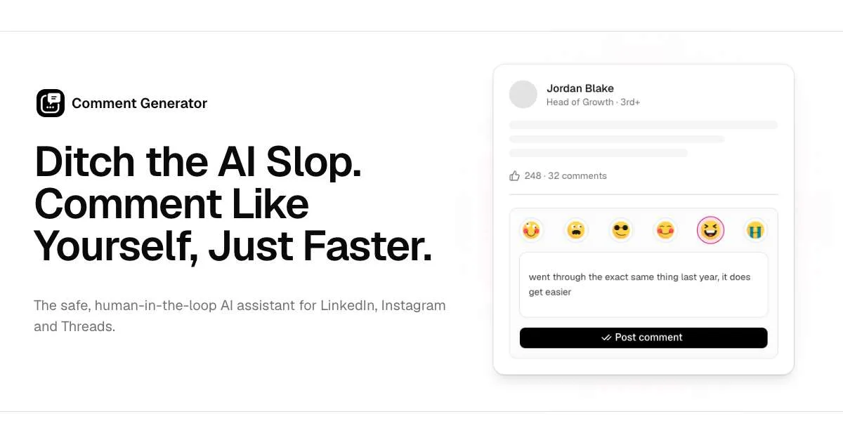 Preview of Comment Generator