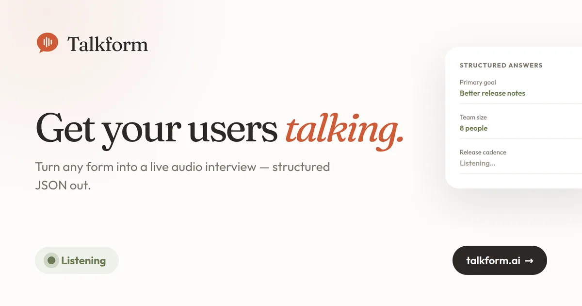 Preview of Talkform