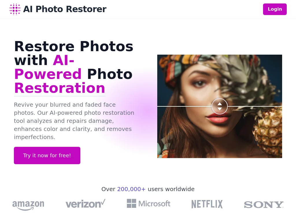 Preview of aiphotorestorer.com