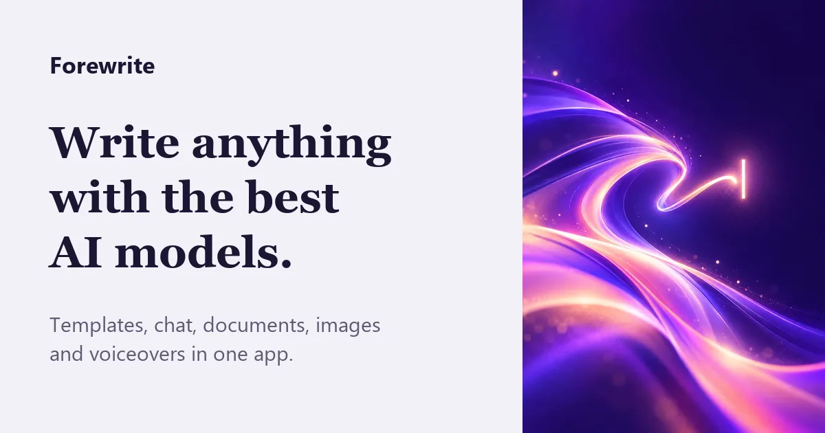 Preview of Forewrite