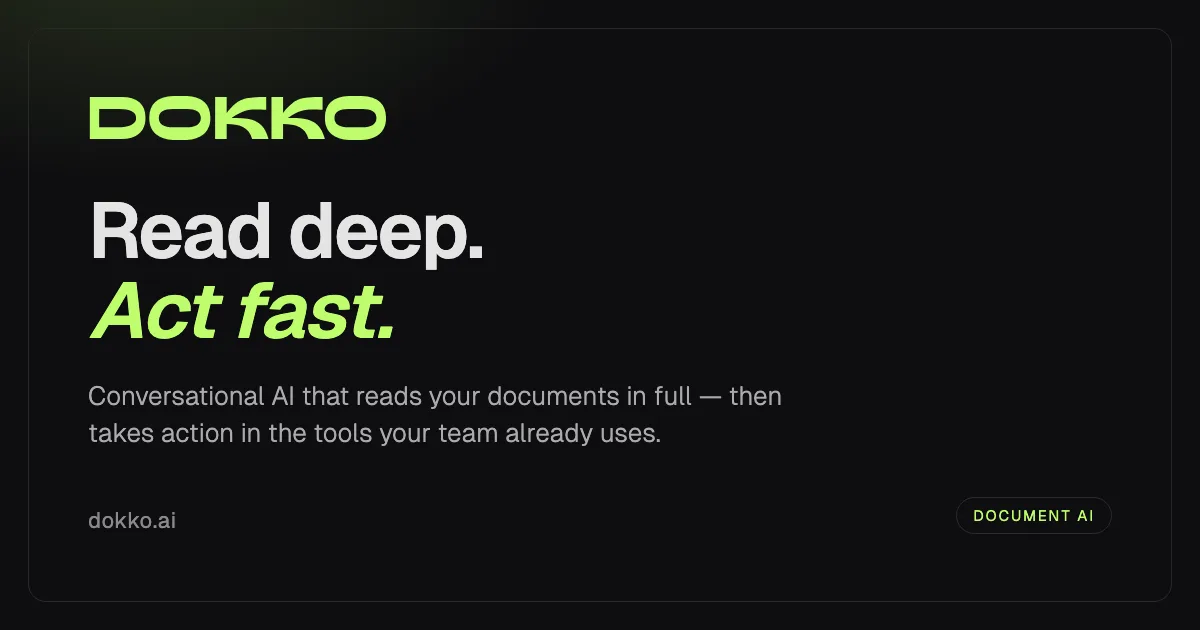 Preview of Dokko - Conversational AI Platform
