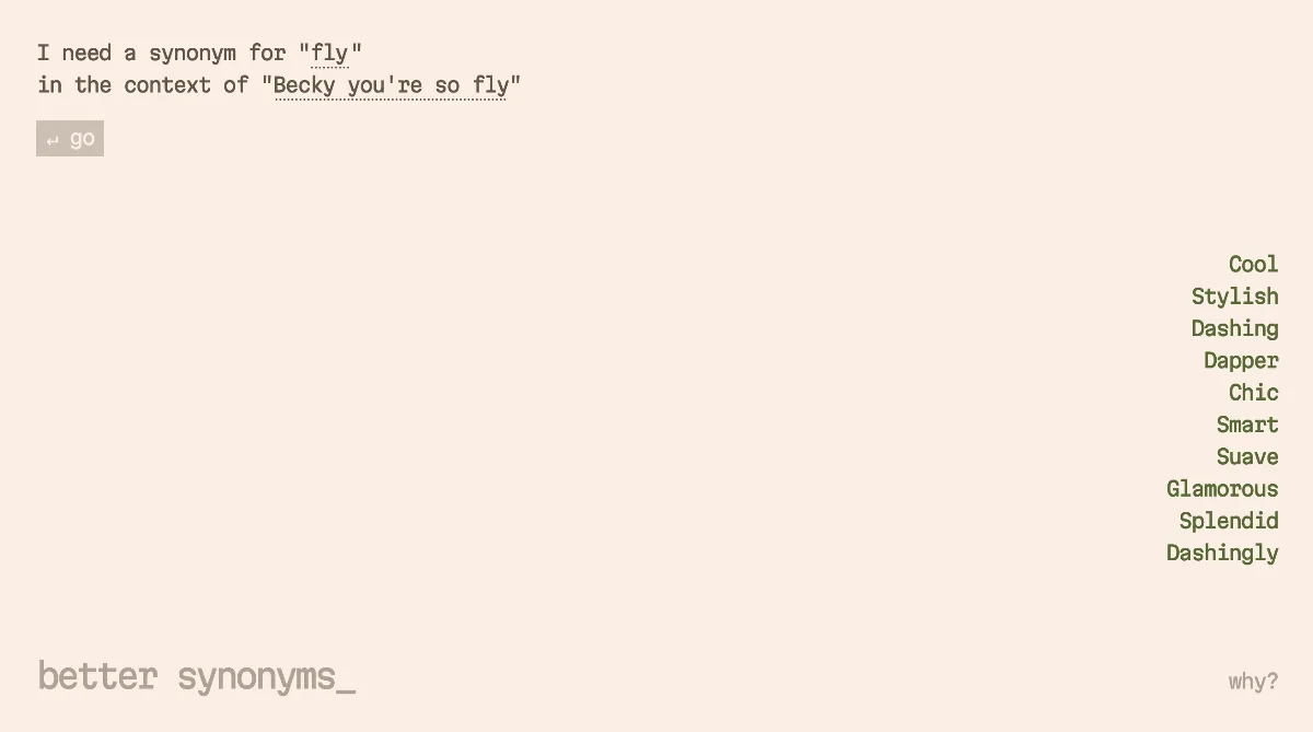 Preview of Better Synonyms
