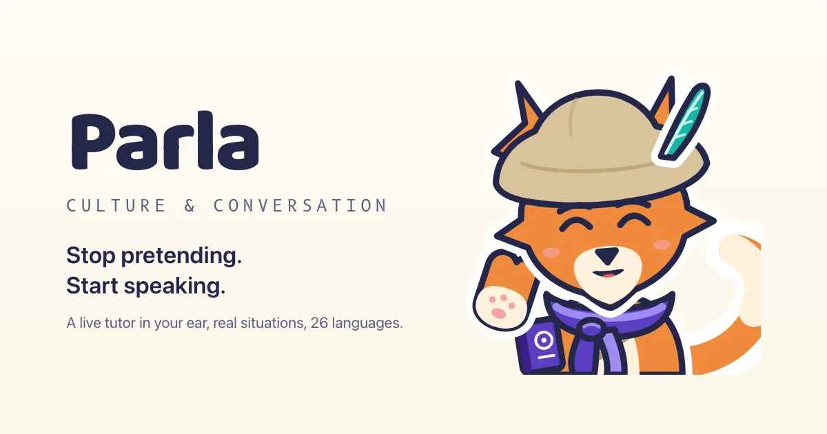 Preview of Parla — Learn to speak, not just study