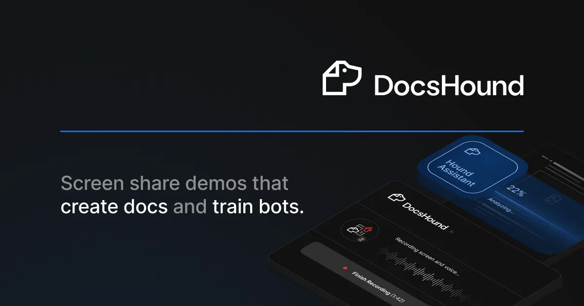 Preview of DocsHound | Demo to Docs AI Platform