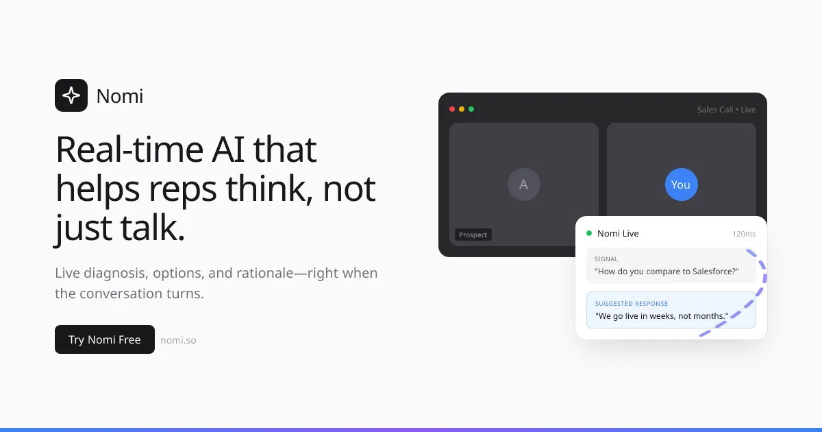 Preview of Nomi Sales Copilot