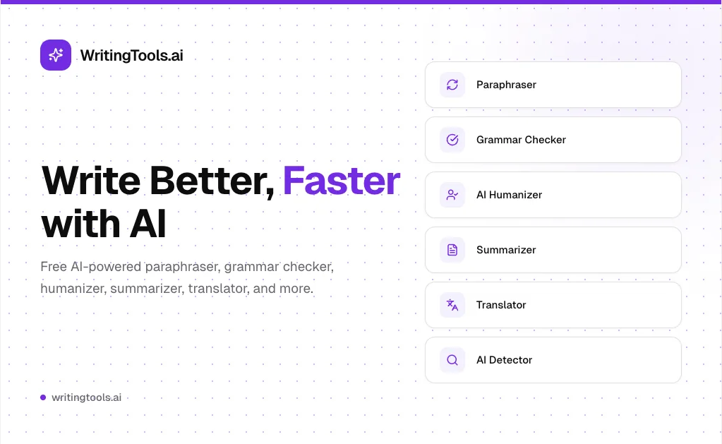 Preview of WritingTools.ai