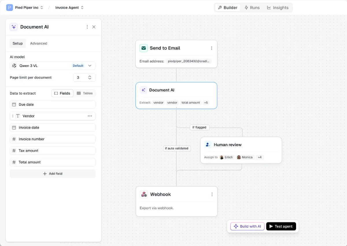 Preview of Document AI for Automation Workflows