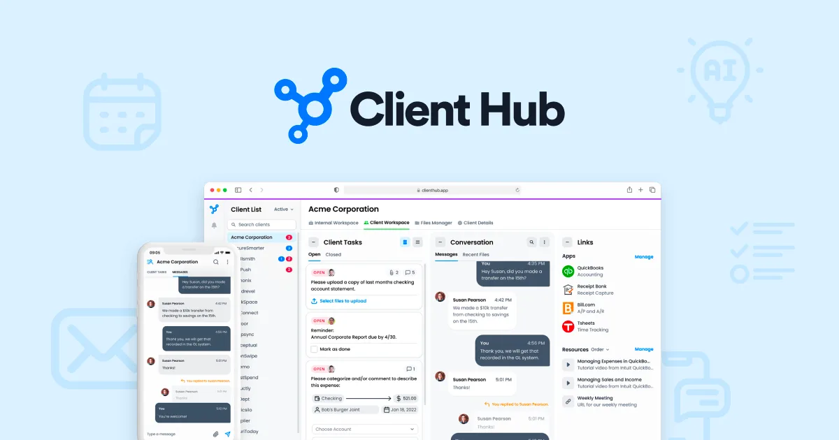 Preview of Client Hub