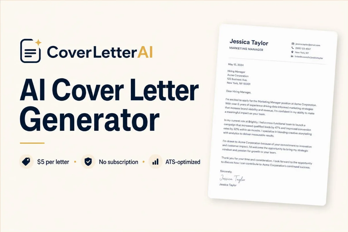 Preview of CoverLetterAI