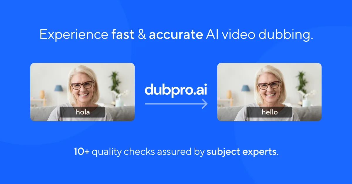 Preview of Video Dubbing AI
