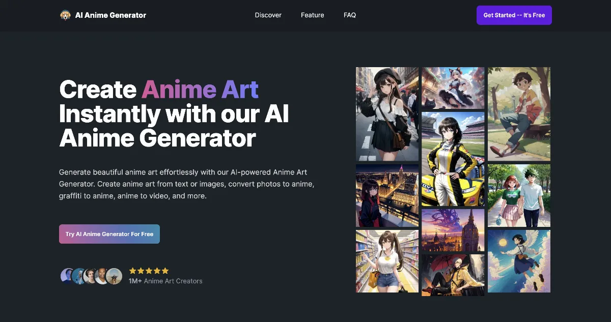 Preview of AI Anime Generator