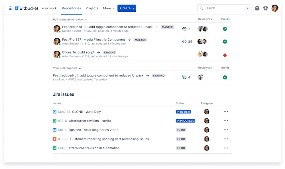 Preview of Bitbucket