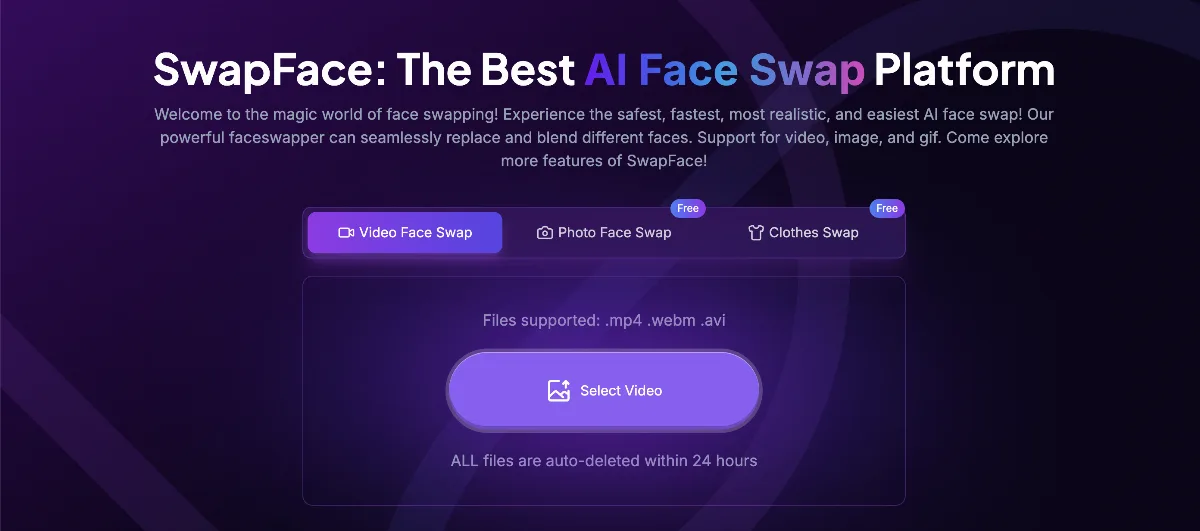 Preview of www.swapfaces.ai