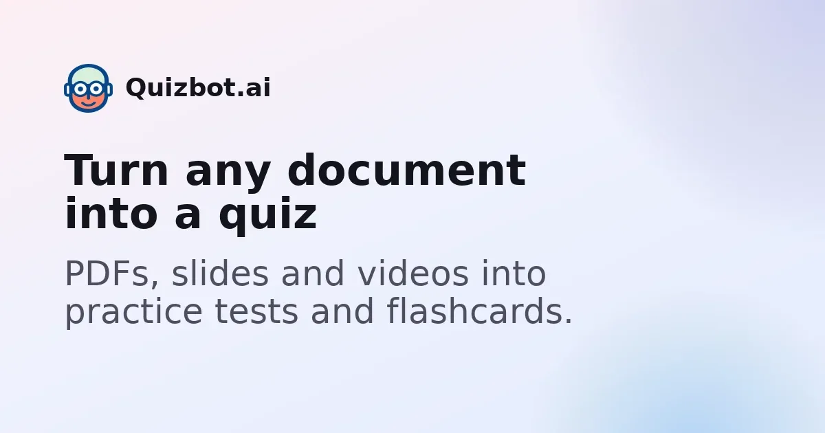 Preview of Quizbot