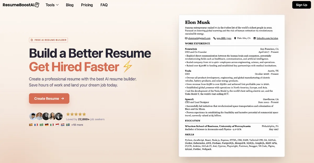 Preview of Best AI Resume Builder