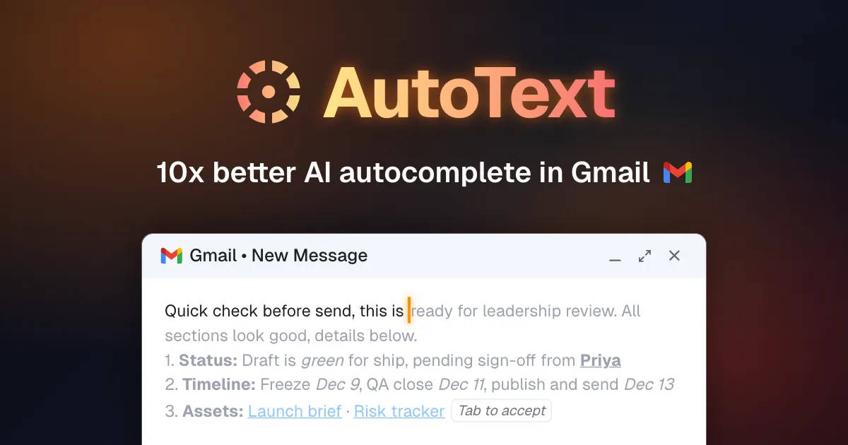 Preview of Autotext