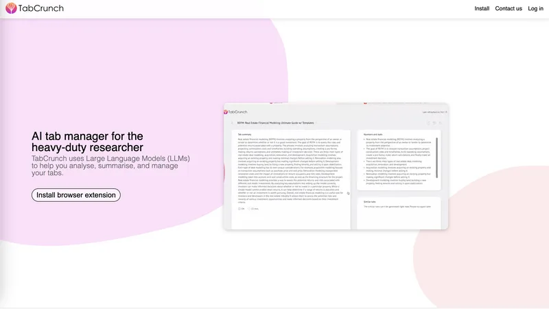 Preview of TabCrunch