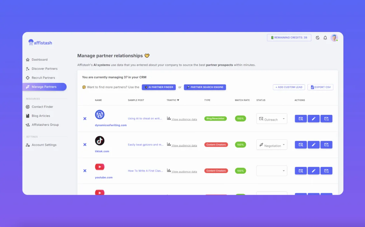 Preview of Affistash