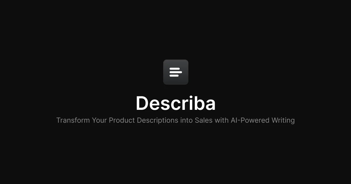 Preview of Describa