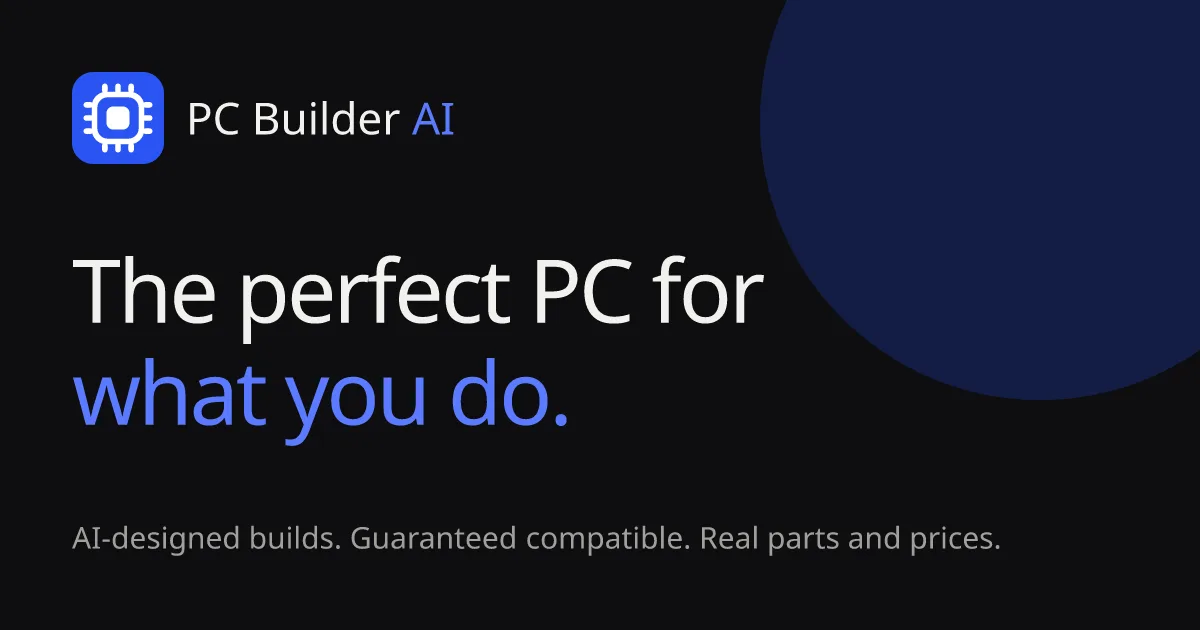 Preview of PC Builder AI