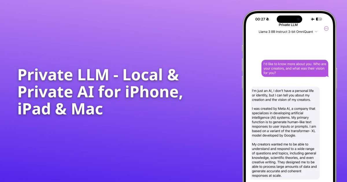 Preview of Private LLM