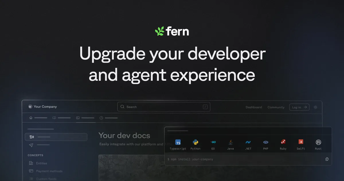 Preview of Fern: Docs, SDKs, and CLIs for your API