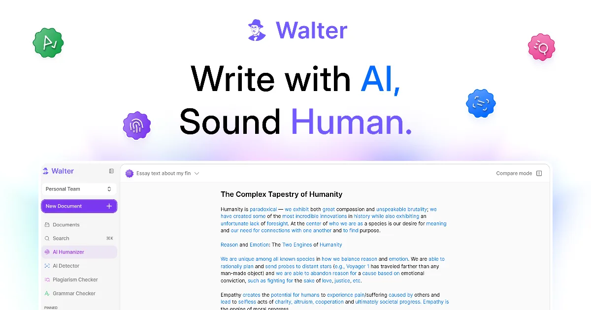 Preview of Walter Writes AI