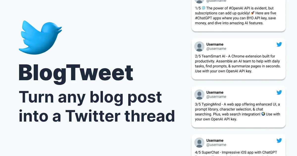 Preview of BlogTweet