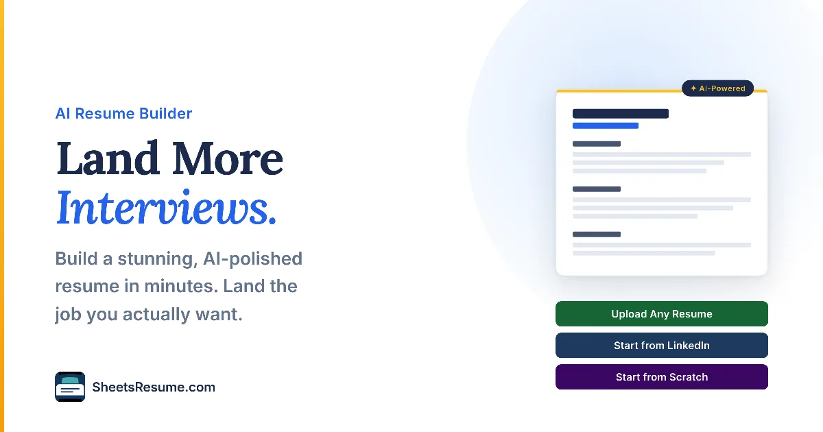 Preview of Sheetsresume