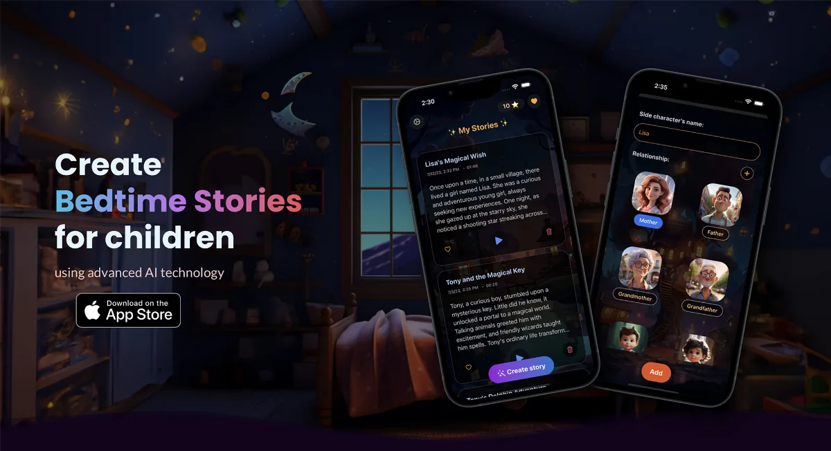 Preview of Storyleo - Bedtime stories AI for kids